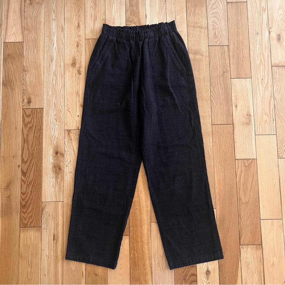 LACAUSA Black Wide Leg Pants